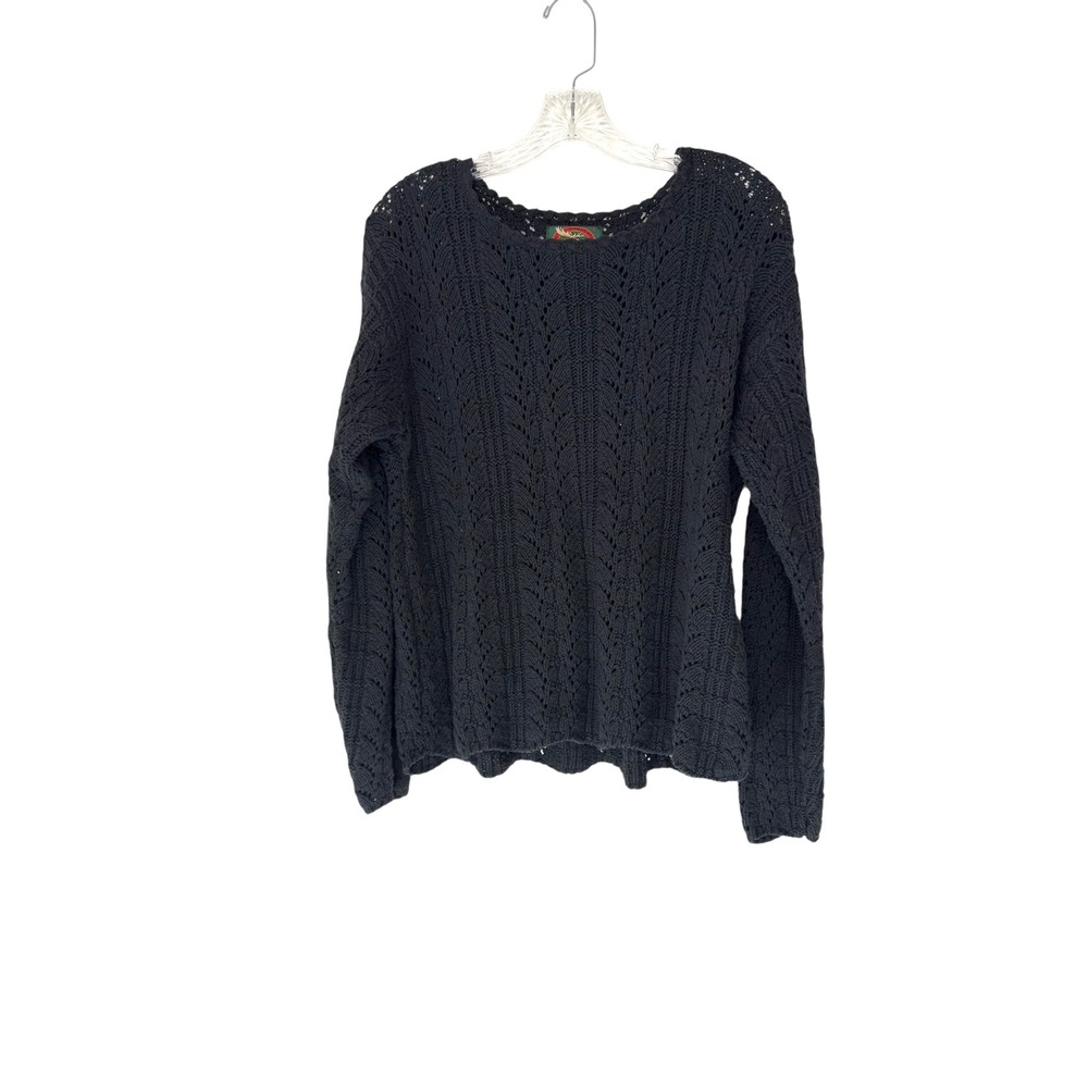 Alps Fine Women's Apparel‎ Sweater Open Knit Cozy Basic Casual Cabin Large